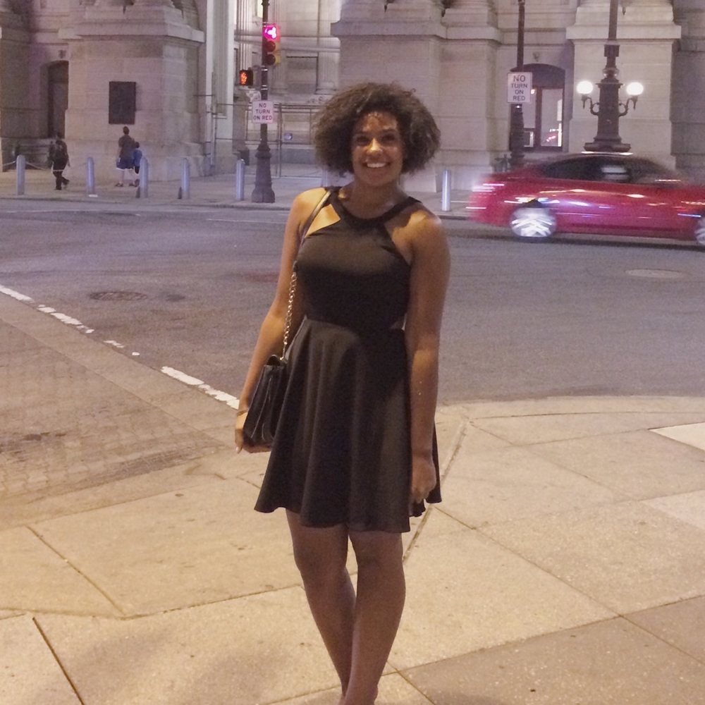 Black Express open back dress